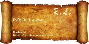 Rák Laura névjegykártya